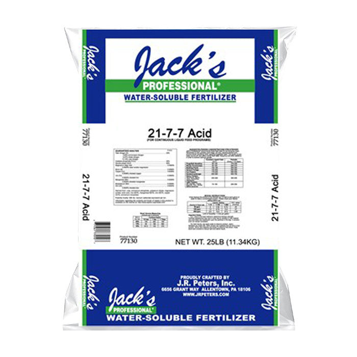 Jack's Professional 21-7-7 Acid Water Soluble Fertilizer, 25 lbs.