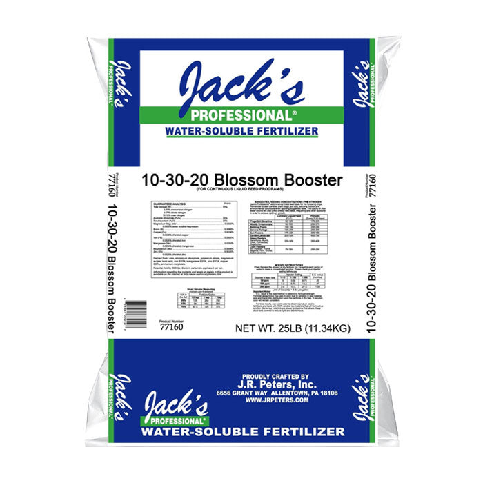 Jack's Professional 10-30-20 Blossom Booster Water Soluble Fertilizer, 25 lbs.
