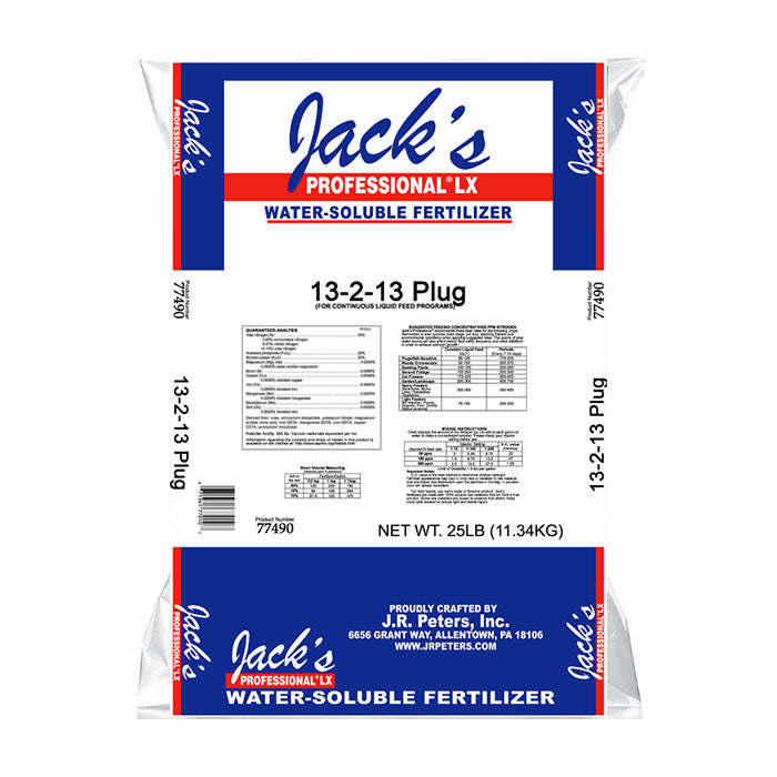 Jack's Professional 13-2-13 Plug LX Water Soluble Fertilizer, 25 lbs.