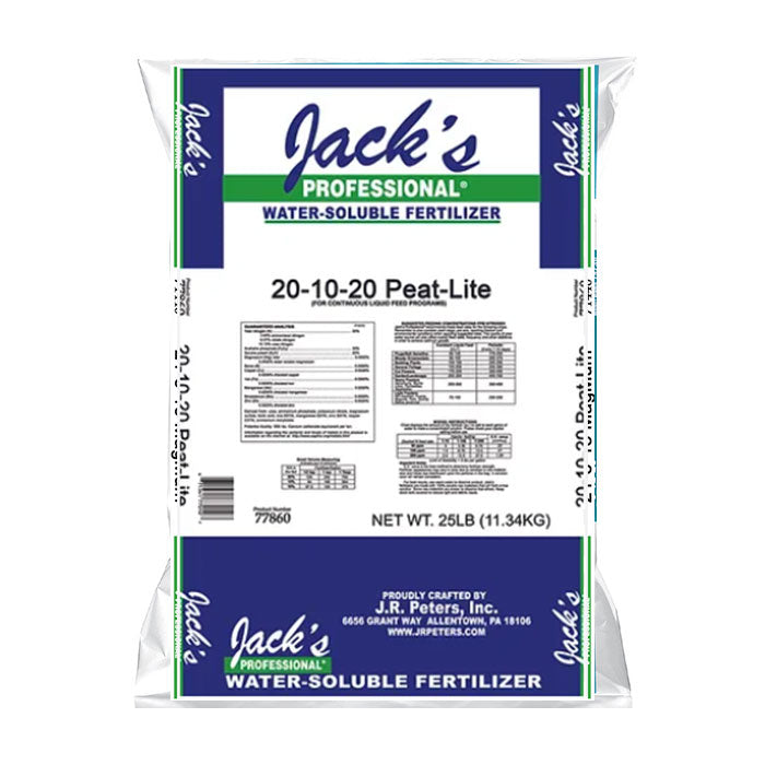 Jack's Professional 20-10-20 Peat-Lite Water Soluble Fertilizer, 25 lbs.