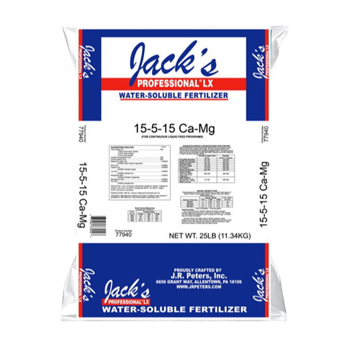 Jack's Professional 15-5-15 CaMg LX Water Soluble Fertilizer, 25 lbs.