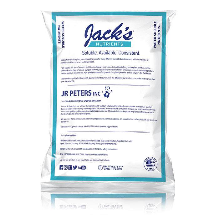 Jack's Professional Nutrients Part A 0-12-26 Water Soluble Fertilizer, 25 lbs.