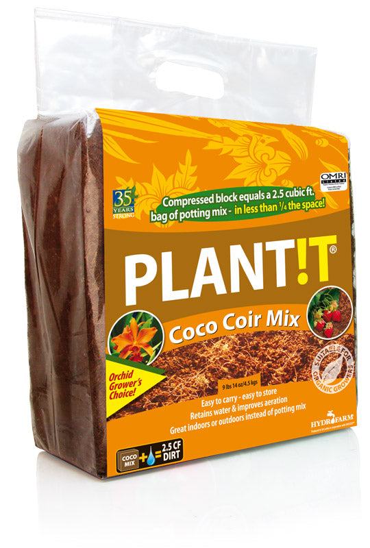 PLANT!T Organic Compressed Coco Coir Block