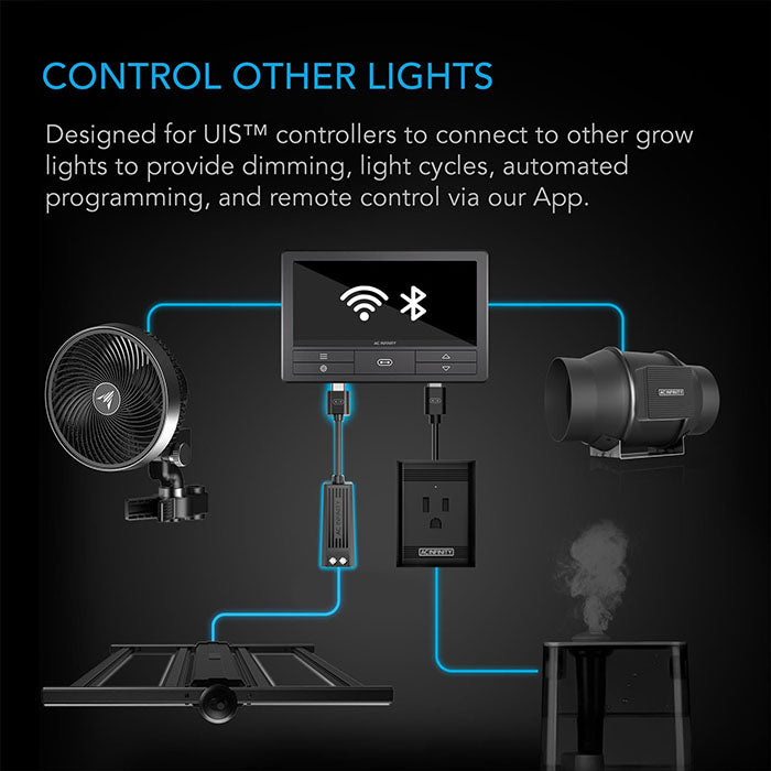 AC Infinity UIS Lighting Adapter Type-D, for LED Grow Lights with Dimmer Control Wire Drivers
