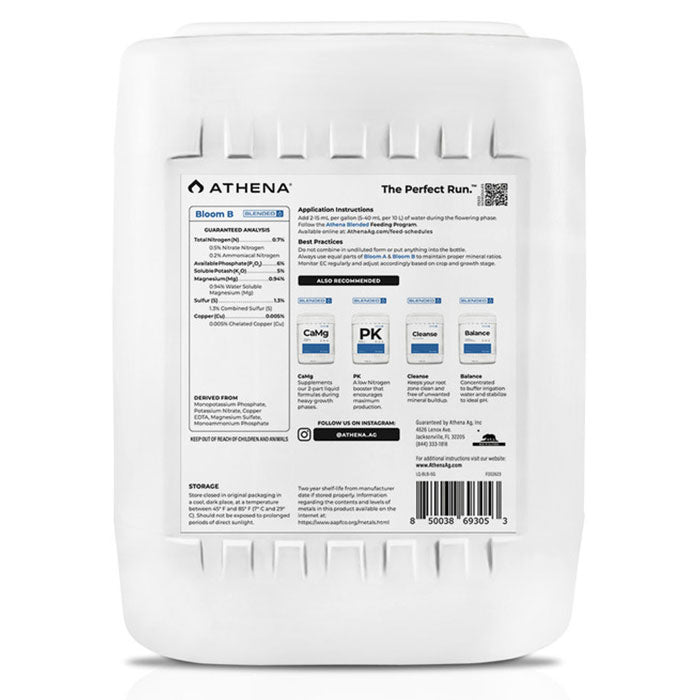 Athena Blended Bloom B 0.7-6-5, 5 Gallon