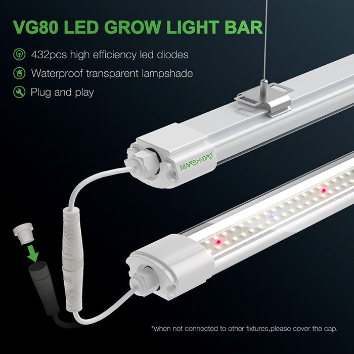 Mars Hydro VG80 T5 LED Grow Light Bar, Pack of 2