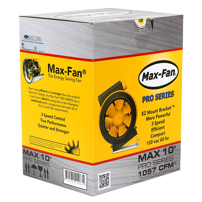 Can-Fan Max-Fan Pro Series Mixed Flow Inline Fan, 10 Inch - 1057 CFM
