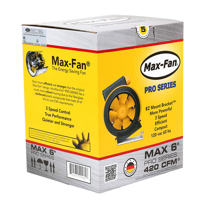Can-Fan Max-Fan Pro Series Mixed Flow Inline Fan, 6 Inch - 420 CFM