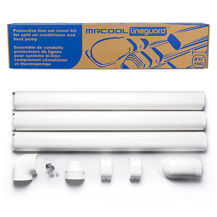 MR COOL 16-Piece Complete Line Set LineGuard Cover Kit for Ductless Mini-Split or Central System, 4.5 in.