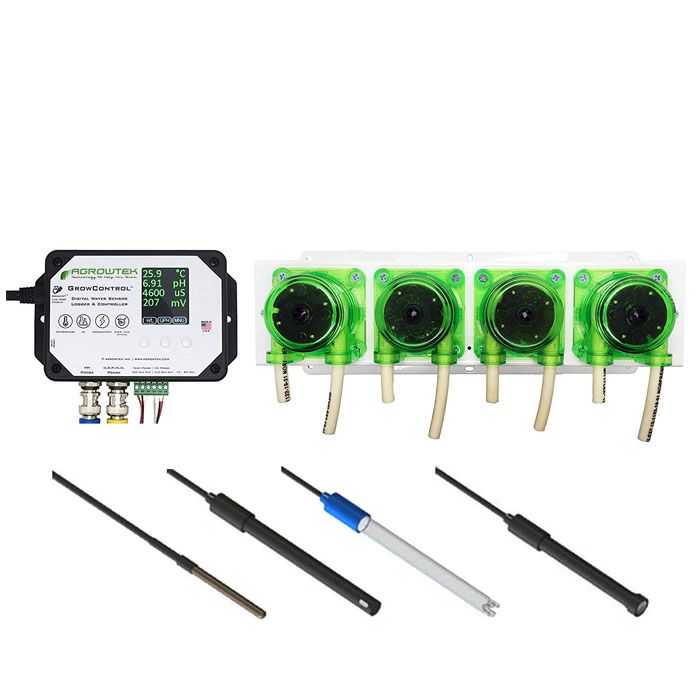 Agrowtek GrowControl MDX AgrowDose Mini Dosing Controller System With Peristaltic Pumps