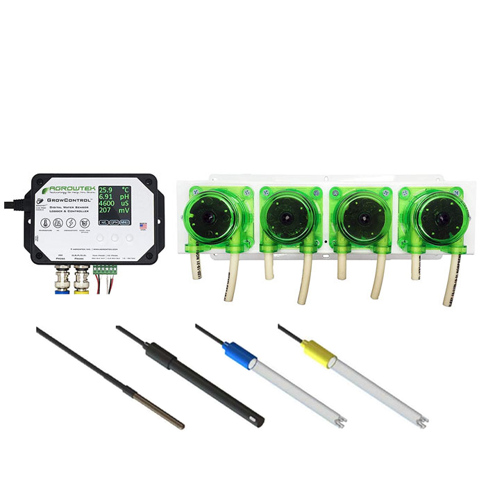 Agrowtek GrowControl MDX AgrowDose Mini Dosing Controller System With Peristaltic Pumps