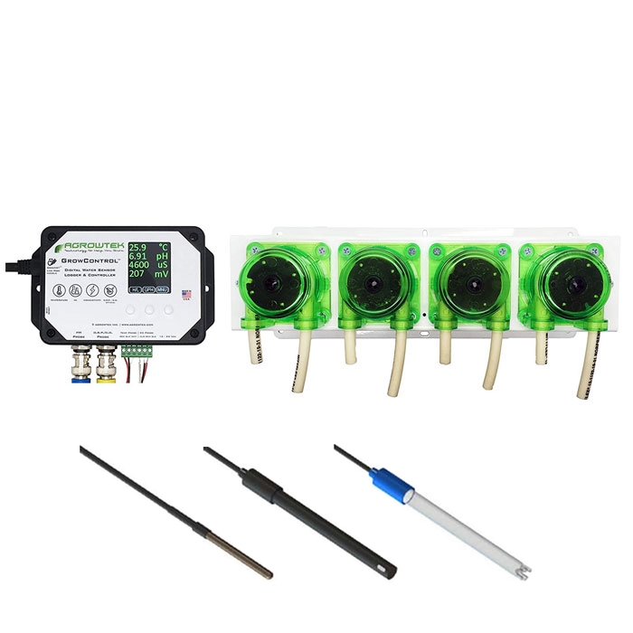 Agrowtek GrowControl MDX AgrowDose Mini Dosing Controller System With Peristaltic Pumps
