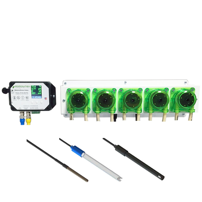 Agrowtek GrowControl MDX AgrowDose Mini Dosing Controller System With Peristaltic Pumps
