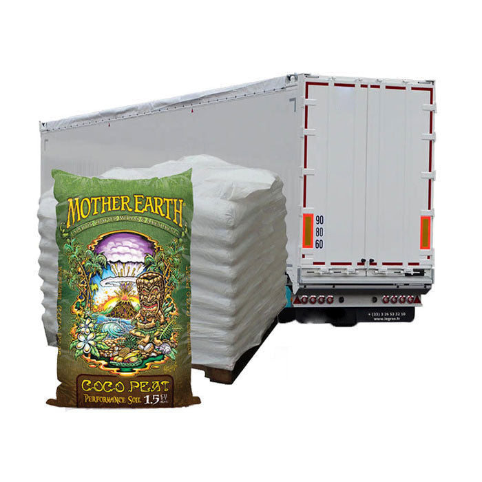 Mother Earth Coco Peat Performance Soil, Half Truck Load of 10 Pallets - 600 Bags Total - 1.5 Cu. Ft Bags