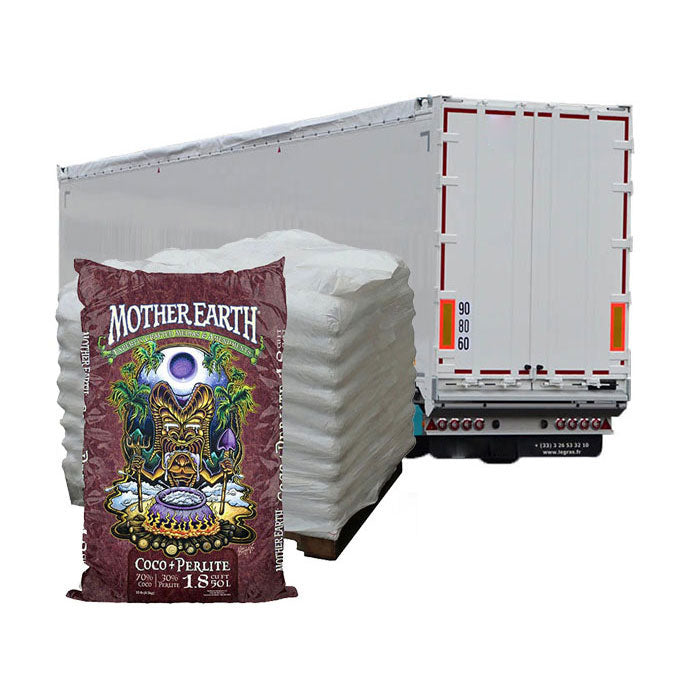 Mother Earth Coco + Perlite Mix, Half Truck Load of 11 Pallets - 715 Bags Total - 50 Liter/1.8 Cu. Ft Bags