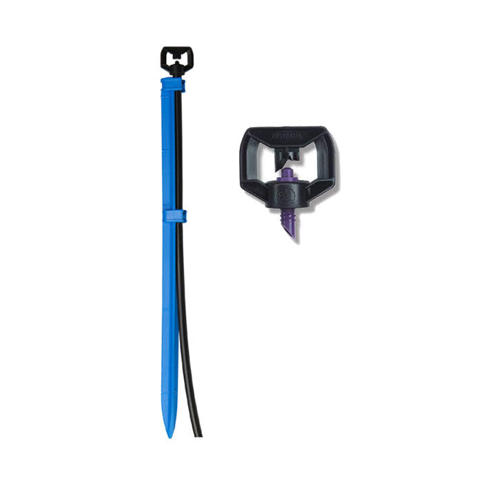 Netafim NetJet Sprinkler Assembly with Tubing & Stakes, 12 Stream 360° Hi/Low, 6.8 GPH, Pack of 25