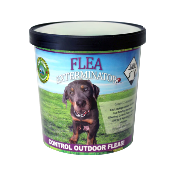 Tip Top Bio-Control Flea & Soil Pest Exterminator - S. Carpocapsae Beneficial Nematodes, Cup of 10 Million