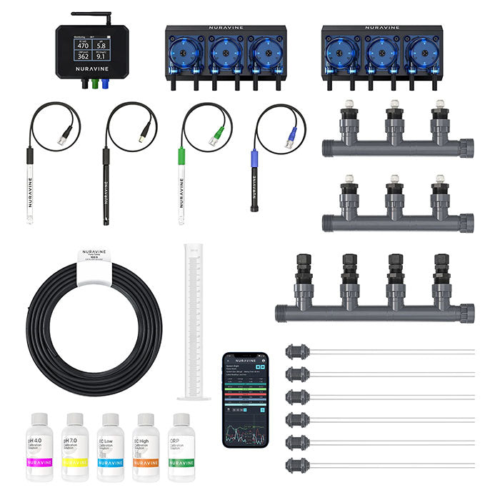 Nuravine Aurora pH Nutrient Dosing System, Advanced Bundle