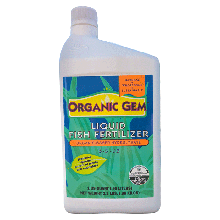 Organic Gem Fish Hydrolysate Liquid Fish Fertilizer, 32 oz