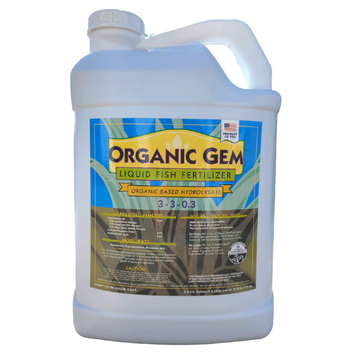 Organic Gem Fish Hydrolysate Liquid Fish Fertilizer, 5 Gallon