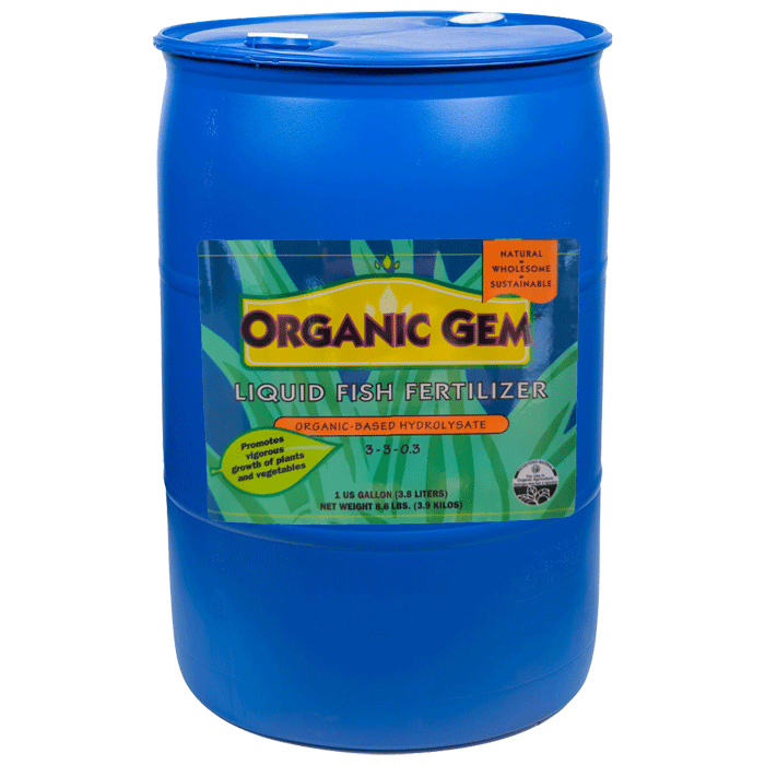 Organic Gem Fish Hydrolysate Liquid Fish Fertilizer, 55 Gallon