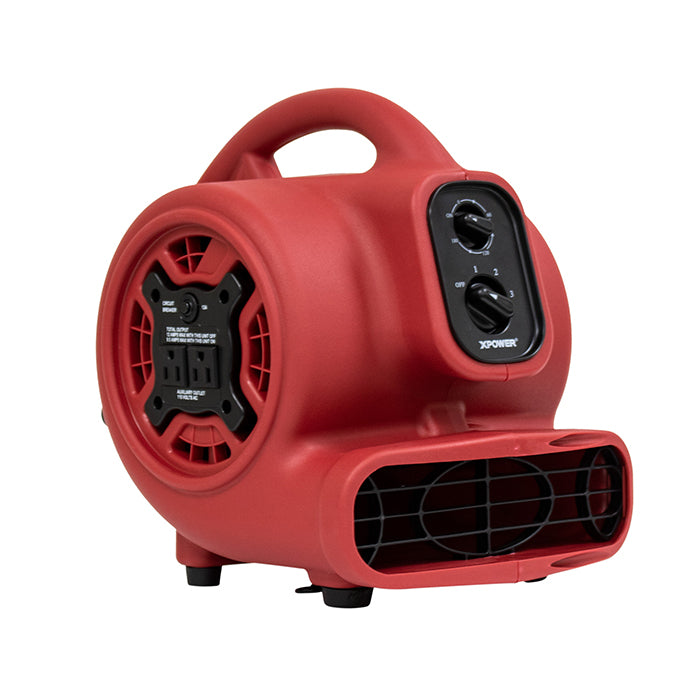 XPOWER P-230AT Mighty Mini Air Mover, 1/4 HP, 925 CFM, Red