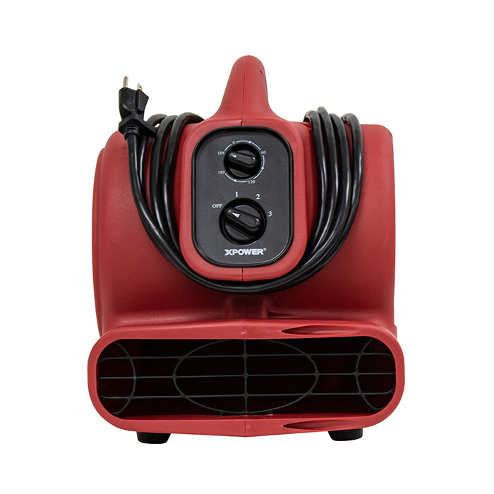 XPOWER P-230AT Mighty Mini Air Mover, 1/4 HP, 925 CFM, Red