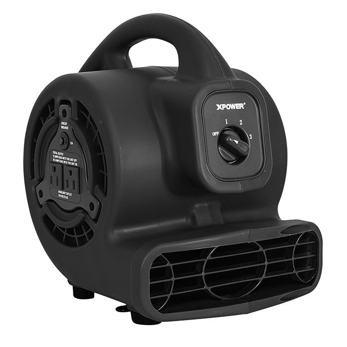 XPOWER P-80A Mighty Mini Air Mover, 600 CFM, Black