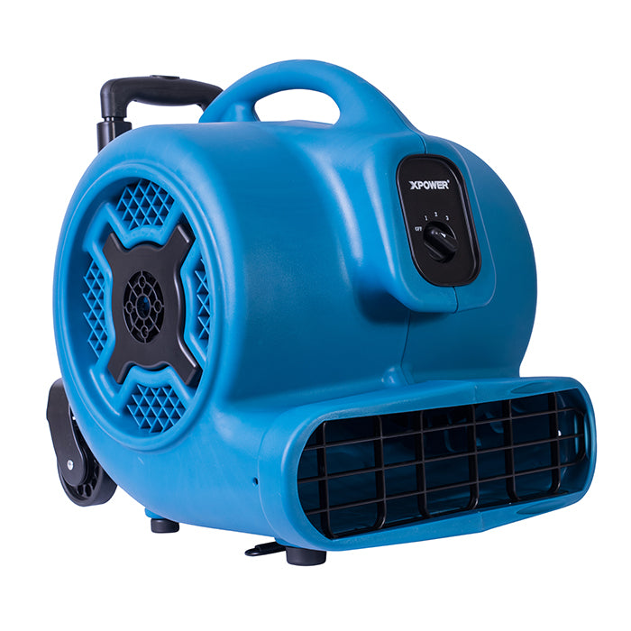 XPOWER 800-Series P-830H Air Mover with Handle & Wheels, 1 HP, 3600 CFM
