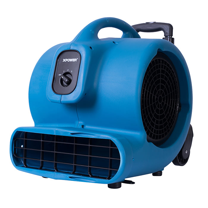 XPOWER 800-Series P-830H Air Mover with Handle & Wheels, 1 HP, 3600 CFM