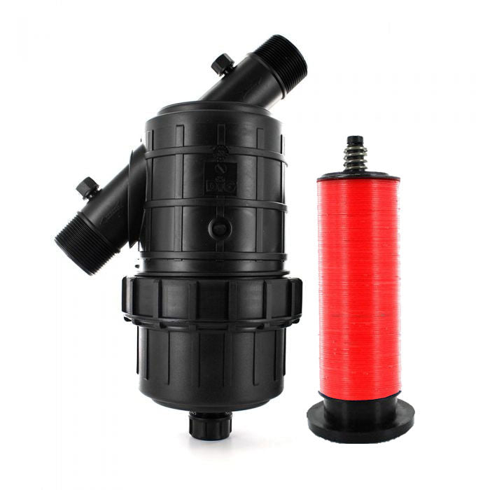 DIG 1 1/2 Inch MPT Inline Filter with Disc Elements, 120 Mesh