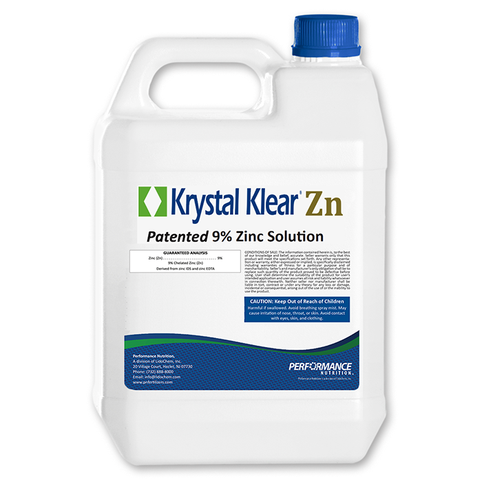 Performance Nutrition Krystal Klear Zinc (9% Zinc), 2.5 Gallon