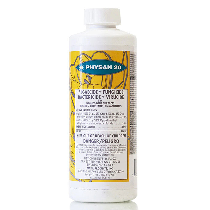 Physan 20 Fungicide, Algaecide and Disinfectant Concentrate, 16 oz.