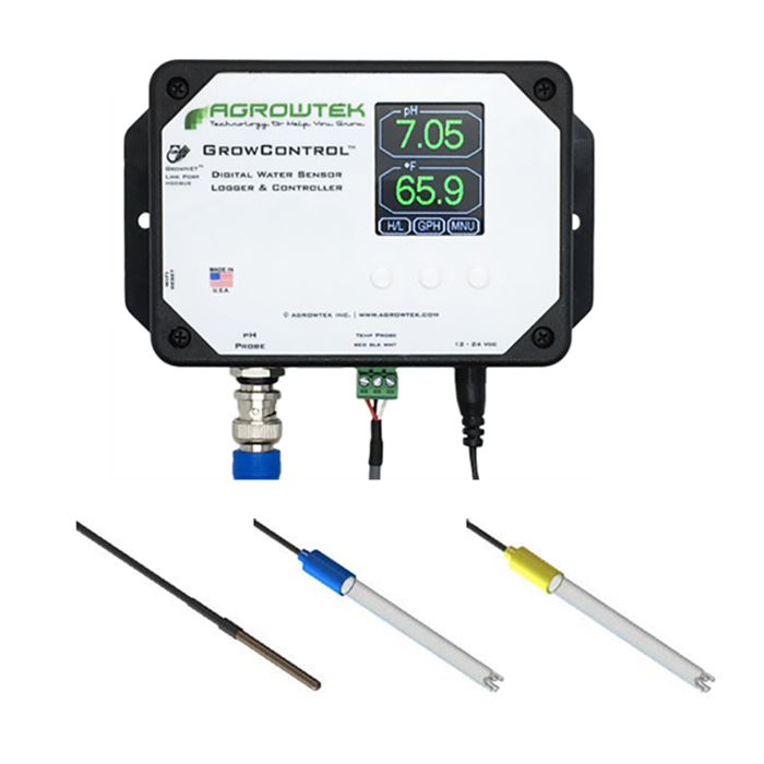 Agrowtek GrowControl PHX Transmitter & Controller With pH, Temperature & ORP Sensors