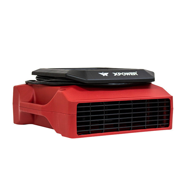 XPOWER PL-700A Professional Low Profile Air Mover, 1/3 HP, 1050 CFM, Red