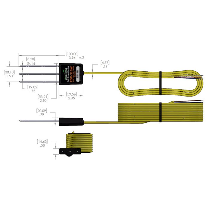 Pulse VWC-1 Acclima TDR-310W Soil Moisture, EC, & Temperature Probe