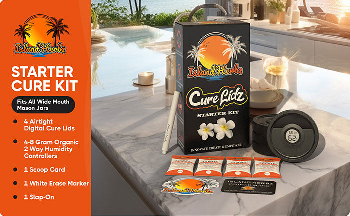 Island Herbz Canna Cure Starter Kit, 4 Lids
