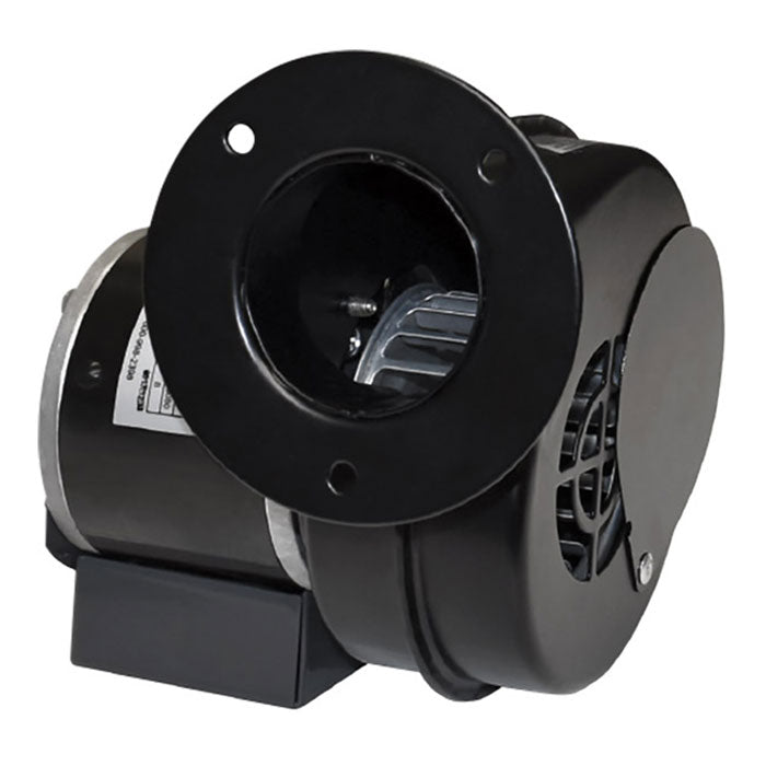 J&D Manufacturing PSC Round Mounting Inflation Blower Motor with Louver, 60 CFM - Single Phase - No Cord