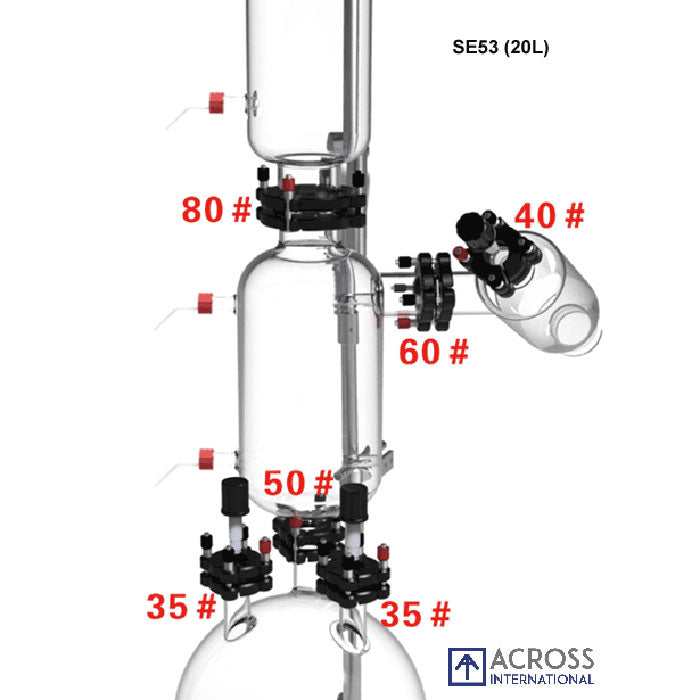 Across International Dual Main Condenser Kit for Across International SolventVap 5.3 Gallon/20L Rotary Evaporator