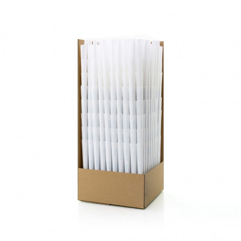 Futurola Slender Size 98/26 Classic White Pre-Rolled Cone with Non-Printed Tip - Case of 4800