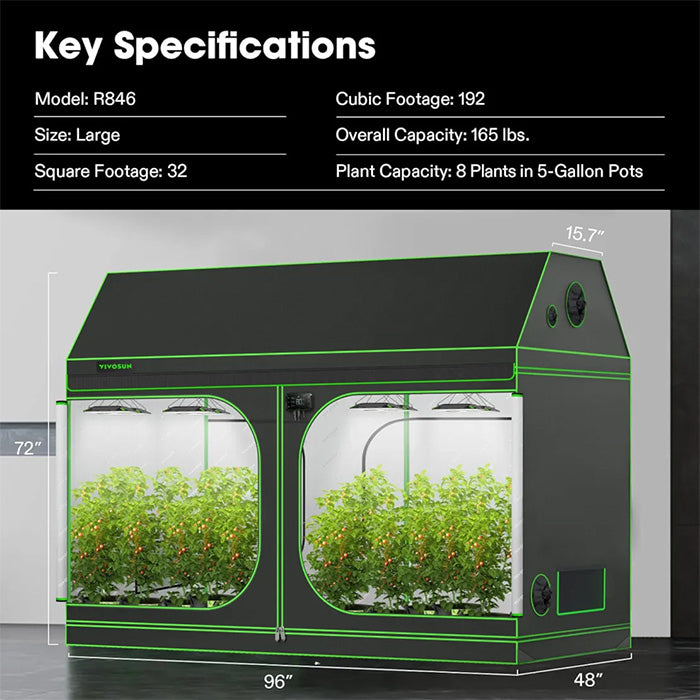 Vivosun R846 4' x 8' Roof Grow Tent
