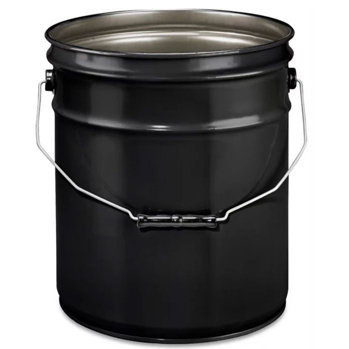 Uline Open Top Steel 5 Gallon Pail, Black