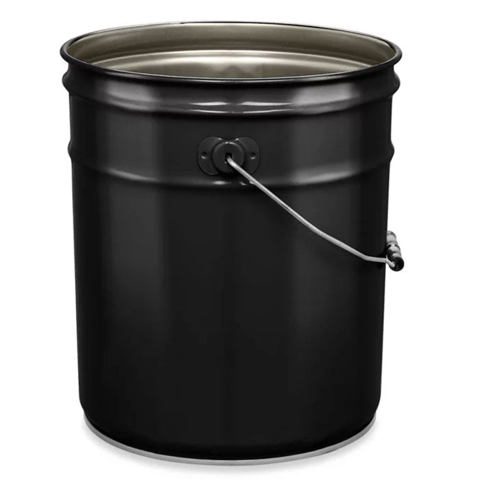 Uline Open Top Steel 5 Gallon Pail, Black