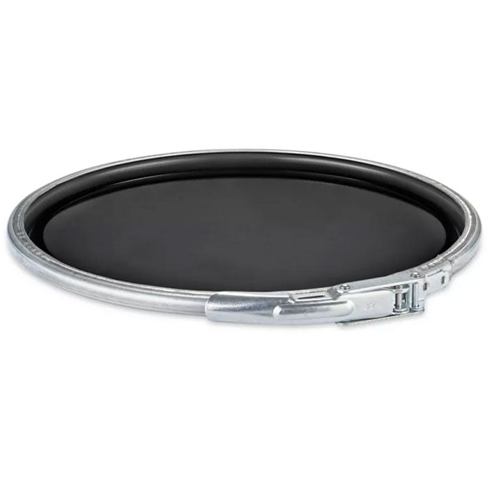 Uline Open Top Steel 5 Gallon Pail Lever Lock & Lid, Black