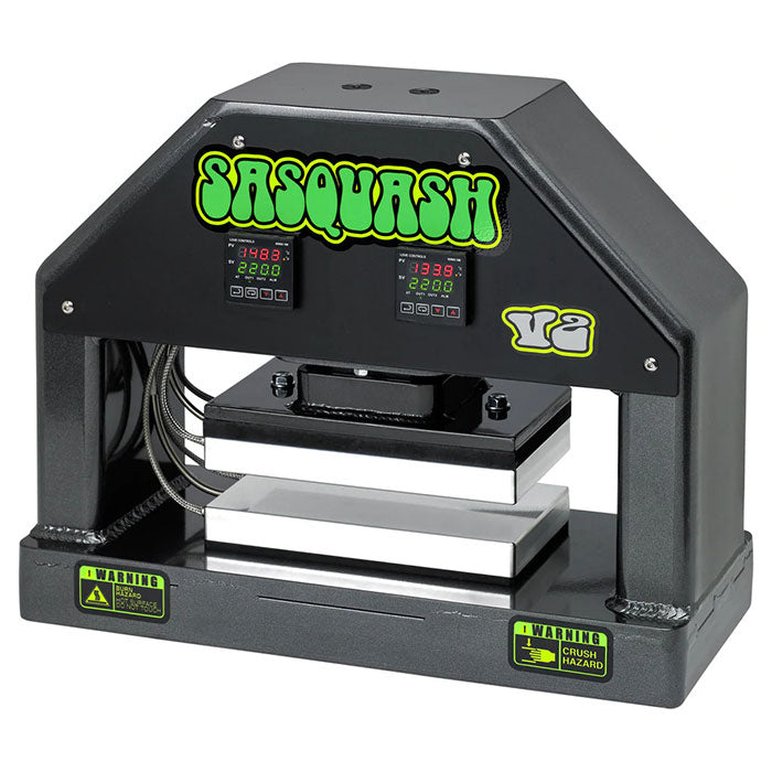 Sasquash V2 Rosin Press with Hand Pump Pressure Gauge, 15 Ton