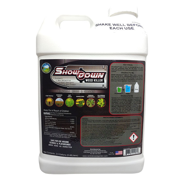 Central Coast Garden Products ShowDown Weed Killer, 2.5 Gallon