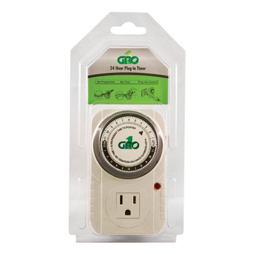 Grow1 Single Outlet Mechanical Timer - 120V