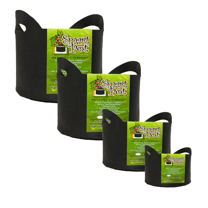 Smart Pot Fabric Pots with Handles, Black