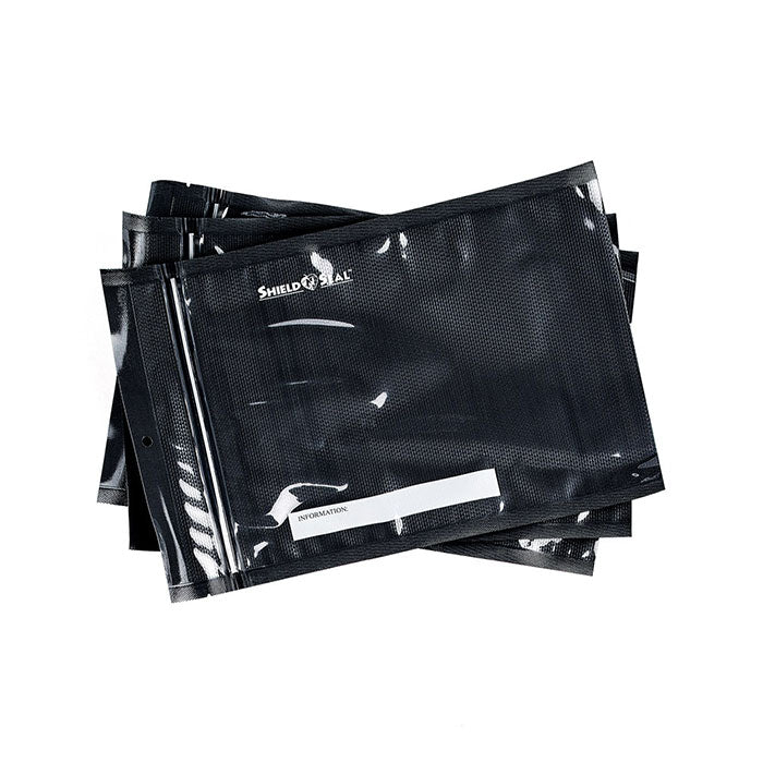 Shield N Seal 1600 Pre-cut Vacuum Seal Bags with Zipper, Clear and Black, 5 in. x 8 in., Pack of 50