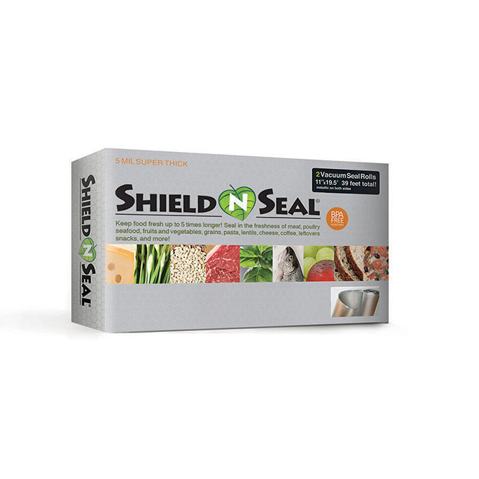 Shield N Seal 1800 Vacuum Seal Roll, Metallic, 11 in. x 19.5 ft., Pack of 2